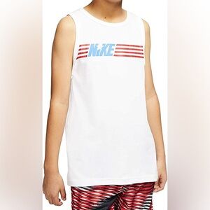 Nike Boys Small White Tank Top Americana Star